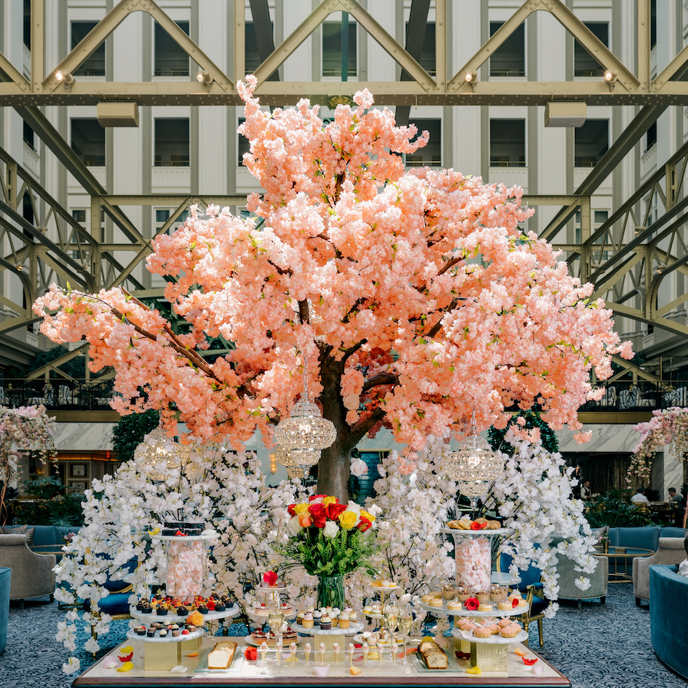 Waldorf Astoria Mother's Day Tea set up 