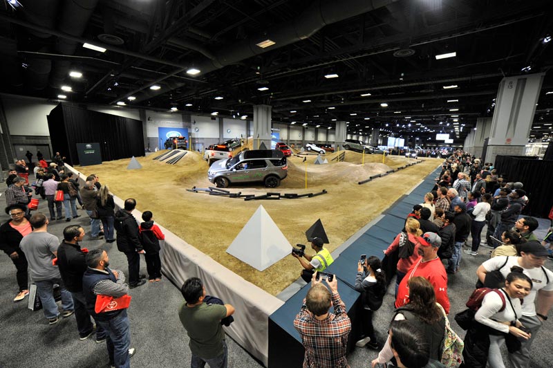 Land Rover stunt course at the Washington Auto Show - Interactive indoor event and car show in Washington, DC