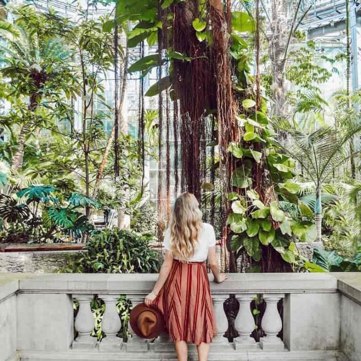 @classyandkate - Woman at United States Botanic Garden on the National Mall - Free museum attraction in Washington, DC