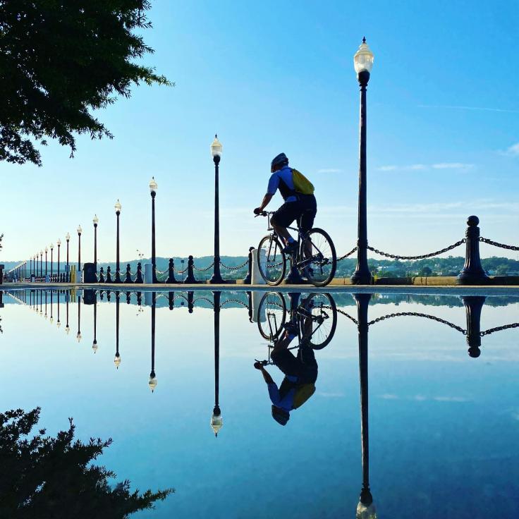 @monikerdc - Biker in DC with Reflection