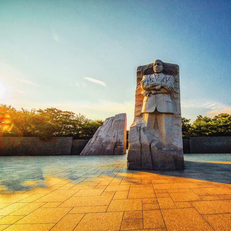 MLK memorial at golden hour