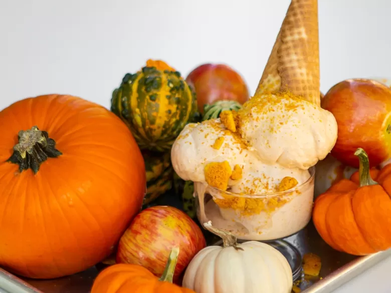 Pumpkin honeycomb ice cream from Ice Cream Jubilee