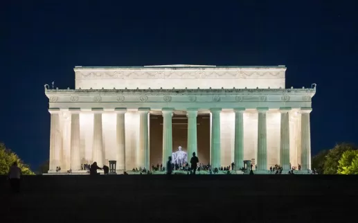 Lincoln Memorial at night
