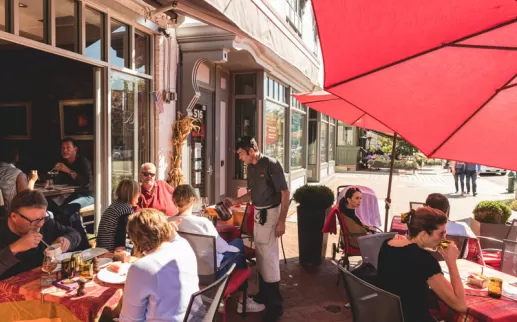 Outdoor patio at Belga Cafe on Barracks Row - Restaurant on Capitol Hill in Washington, DC
