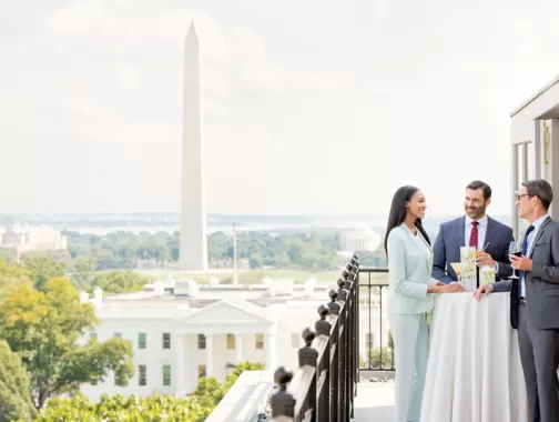 Outdoor meeting at Top of the Hay at The Hay-Adams Hotel - Great outdoor meeting venues in Washington, DC