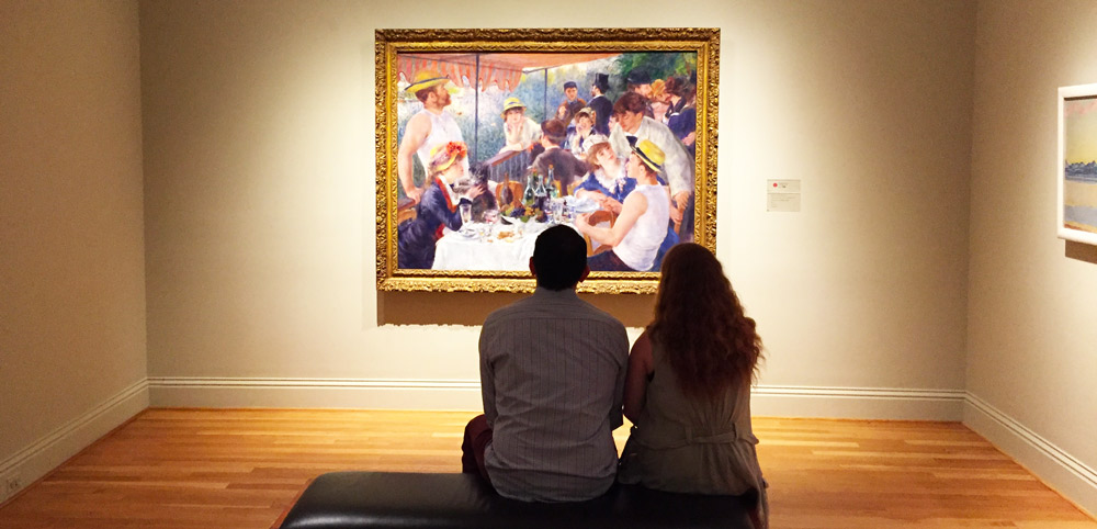 Couple Viewing Renoir's Luncheon of the Boating Party at The Phillips Collection - Washington, DC
