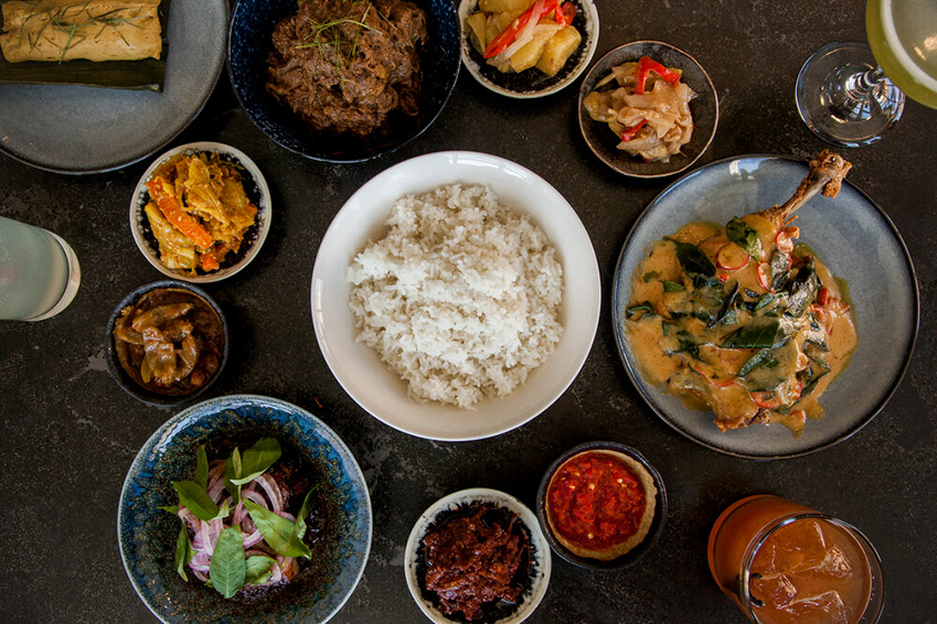 Dishes from Makan in Washington, DC