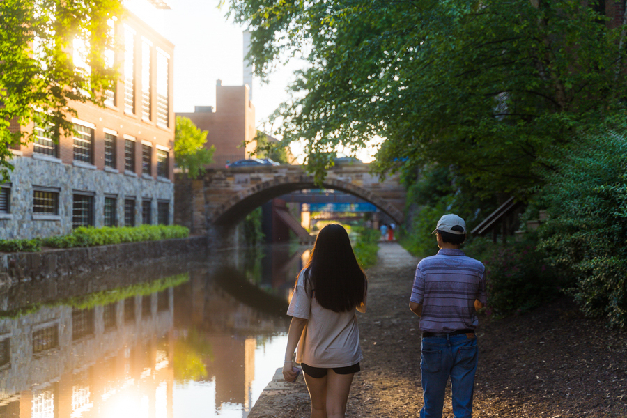 Couple Walking along river