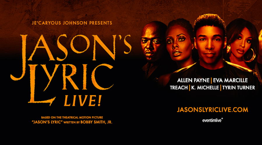 Promotional poster for *Jason's Lyric Live!* featuring the main cast and performance details.