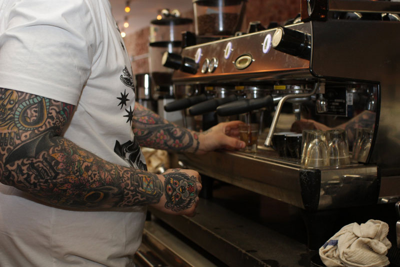 Barista at Chinatown Coffee Co. - Coffee shops near the Walter E. Washington Convention Center