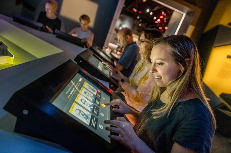 Interactive exhibit at the International Spy Museum - Kid-friendly museums in Washington, DC
