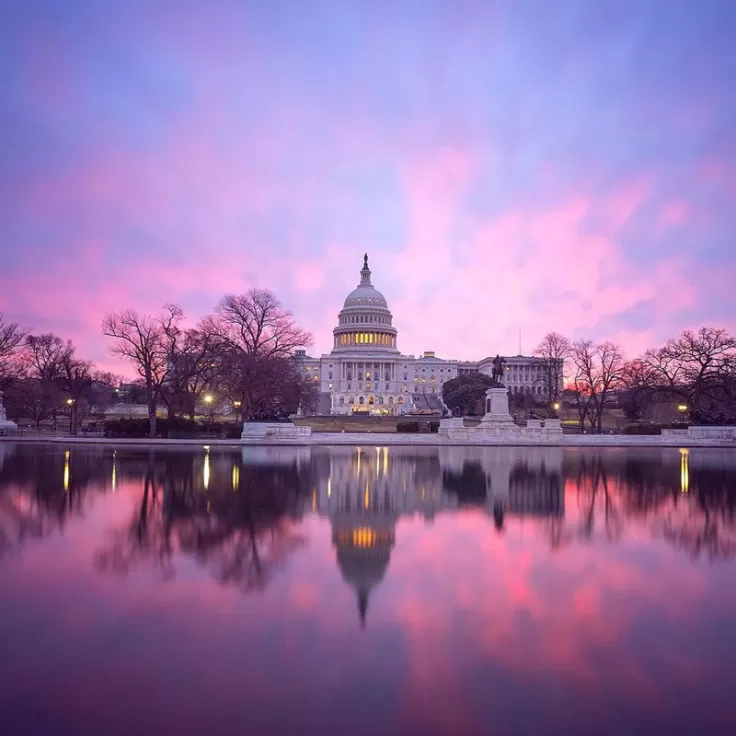 @nursetheresa - Beautiful sunrise over the United States Capitol - Landmark in Washington, DC