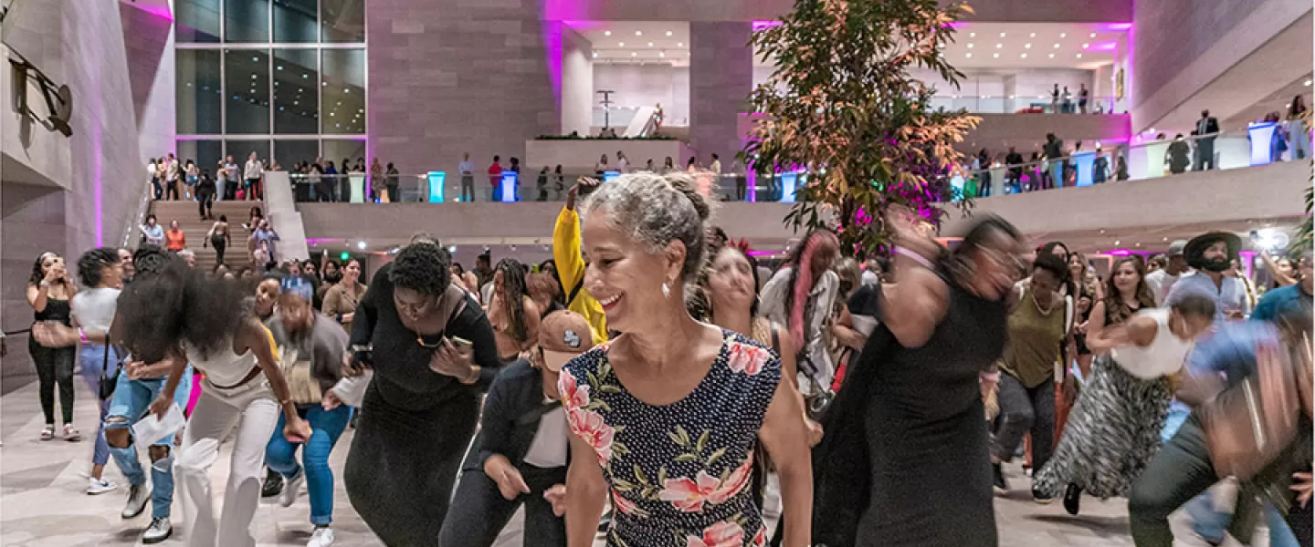 People dancing at NGA Nights
