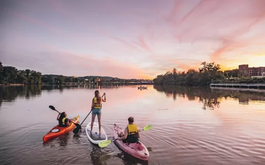 Kayaking at Sunset 
