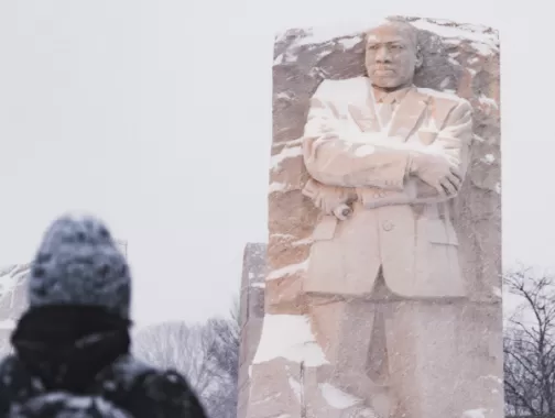 Martin Luther King Jr. Memorial in Winter